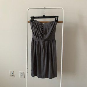 Comptoir de Cotonniers Strapless Gray Mini Dress